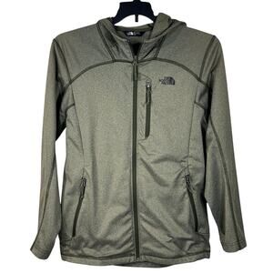 The North Face Mens Medium Jacket Full-Zip Hooded Pockets Long Sleeve Heathered